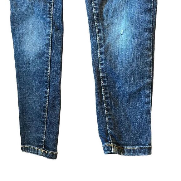 Girls Gap Kids Super Skinny Adjustable Waist Dark Wash Denim Jeans Size 6 - Picture 5 of 7